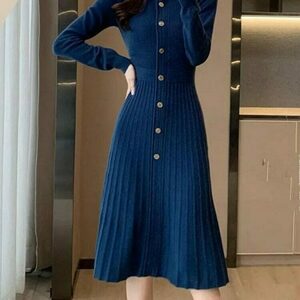 Cozy Y2K Style Knit Dress for Women