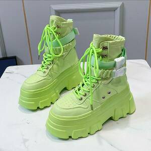 Harajuku High Platform Boots for Y2K Streetwear Style