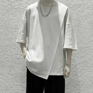 Harajuku Men's Asymmetrical Streetwear Tee