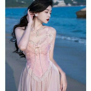 Pink Fairy Corset Dress: Y2K Princess Prom Fashion