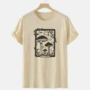 Vintage Y2K Mushroom Tarot Tee - Plant Graphic Streetwear