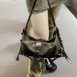 Y2K Aesthetic Korean Grunge Crossbody Bag - Streetwear Style