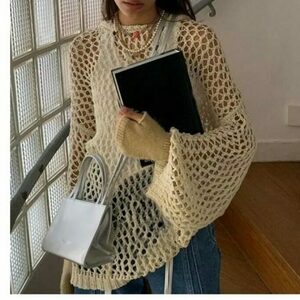 Y2K Baggy Sweater: Stylish Long Sleeve Knit Top for Women