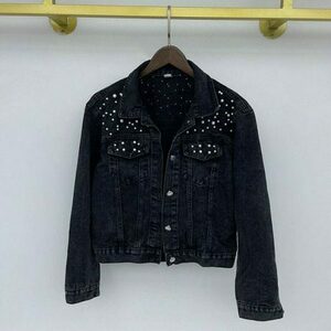 Y2K Beaded Denim Jacket for Plus Size Women - Streetwear Chic