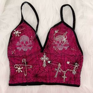 Y2K Chic Spider Web Bustier Tank Top