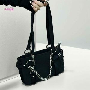 Y2K Designer Chain Tote: Luxury Shoulder Bag for Chic Streetwear