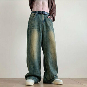 Y2K Distressed Blue Jeans for Streetwear Enthusiasts