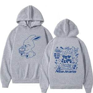 Y2K Hype Bunny Hoodie: Trendy Streetwear Sweatshirt