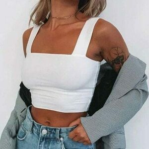 Y2K Square Neck Crop Top: Stylish Summer Must-Have