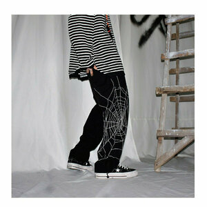 Y2K Streetwear Chic Spider Embroidered Harem Pants