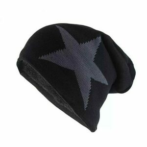 Y2K Style Big Star Cozy Winter Beanie for Streetwear Warmth