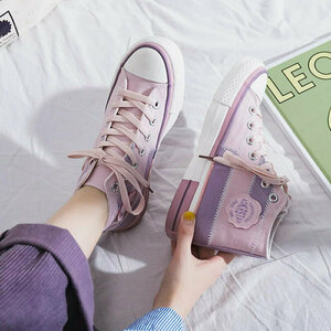 Y2K Style High Top Kawaii Canvas Sneakers for Women