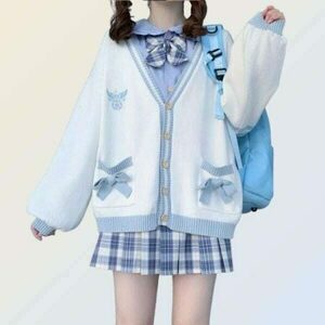 Y2K Style Korean Knit Oversized Cardigan