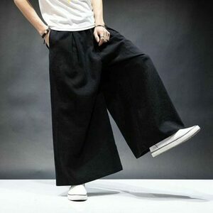 Y2K Style Linen Wide Leg Joggers with Elastic Waist