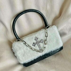 Y2K Vintage Mini Silver Punk Shoulder Bag