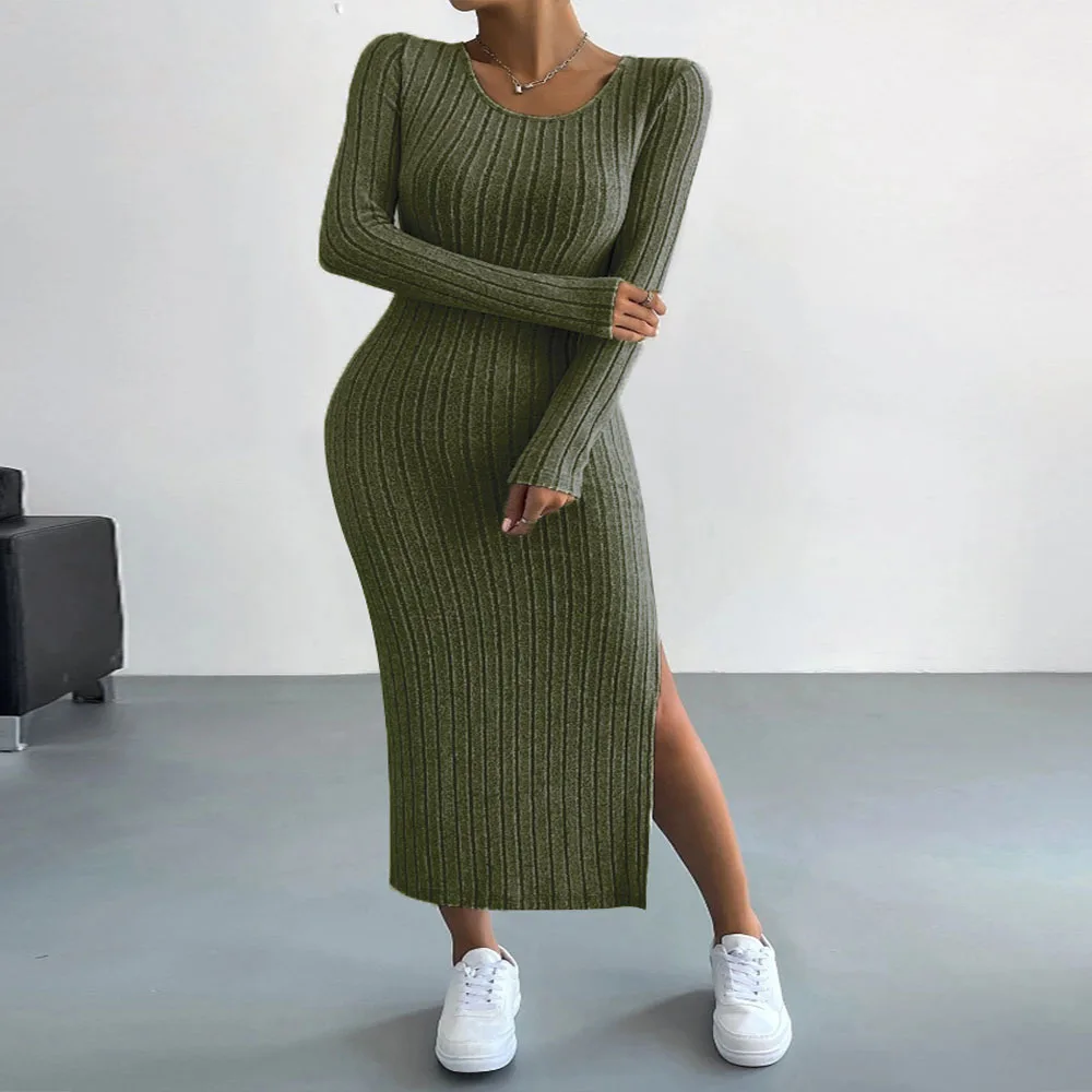 2024 Korean Plus Size Knitted Dress for Women