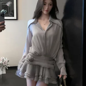 2024 Korean Sweet Tweed Dress for Women - French Fashion Summer Dress