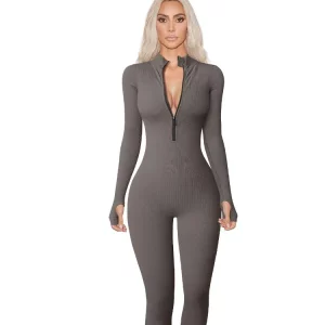 2024 Long Sleeve Hip Lifting Fitness Jumpsuit