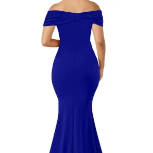 2024 Sexy Off-Shoulder Backless Long Party Evening Dress