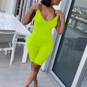 2024 Sexy Open Back Wrapped Bodycon Jumpsuit Women