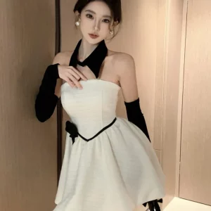 2024 Summer Girls Korean Style Mini Party Dress, High Quality & Sexy Fashion