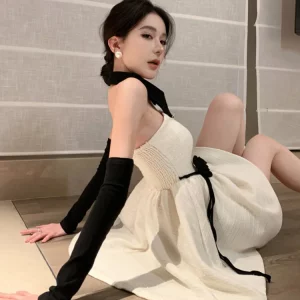 2024 Summer Girls Korean Style Mini Party Dress, High Quality & Sexy Fashion