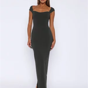 2024 Summer Maxi Bodycon Dress for Women, Elegant Evening Party Clubwear