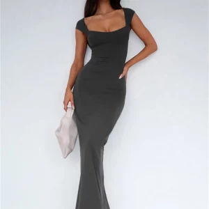 2024 Summer Maxi Bodycon Dress for Women, Elegant Evening Party Clubwear