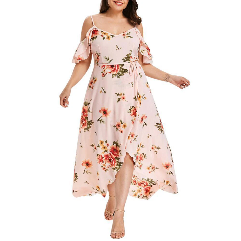 2024 Summer Women's Plus Size Floral Camisole Dress