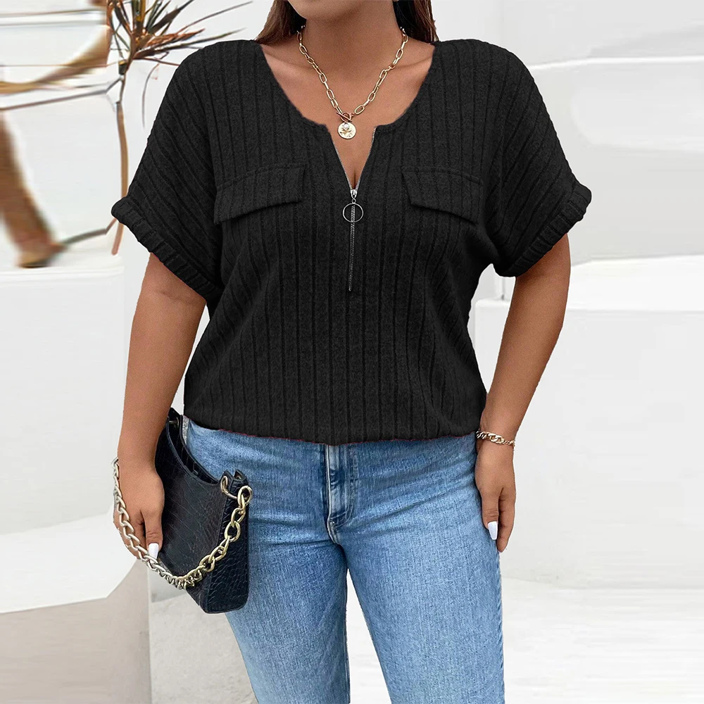 2024 Summer Women's Plus Size Korean Style Tee