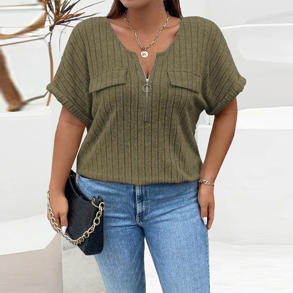 2024 Summer Women's Plus Size Korean Style Tee