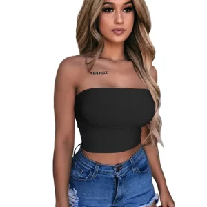 2024 Women's Strapless Solid Sexy Club Tube Top