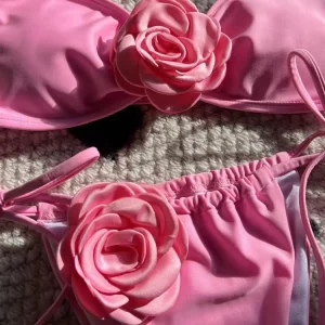 3D Rose Flower Bikini Set - Women's Swimsuit 2024 Summer Beachwear