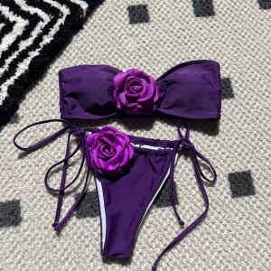 3D Rose Flower Bikini Set - Women's Swimsuit 2024 Summer Beachwear