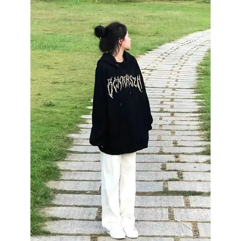 American Fashion Skull Black Women's Oversized Hoodie