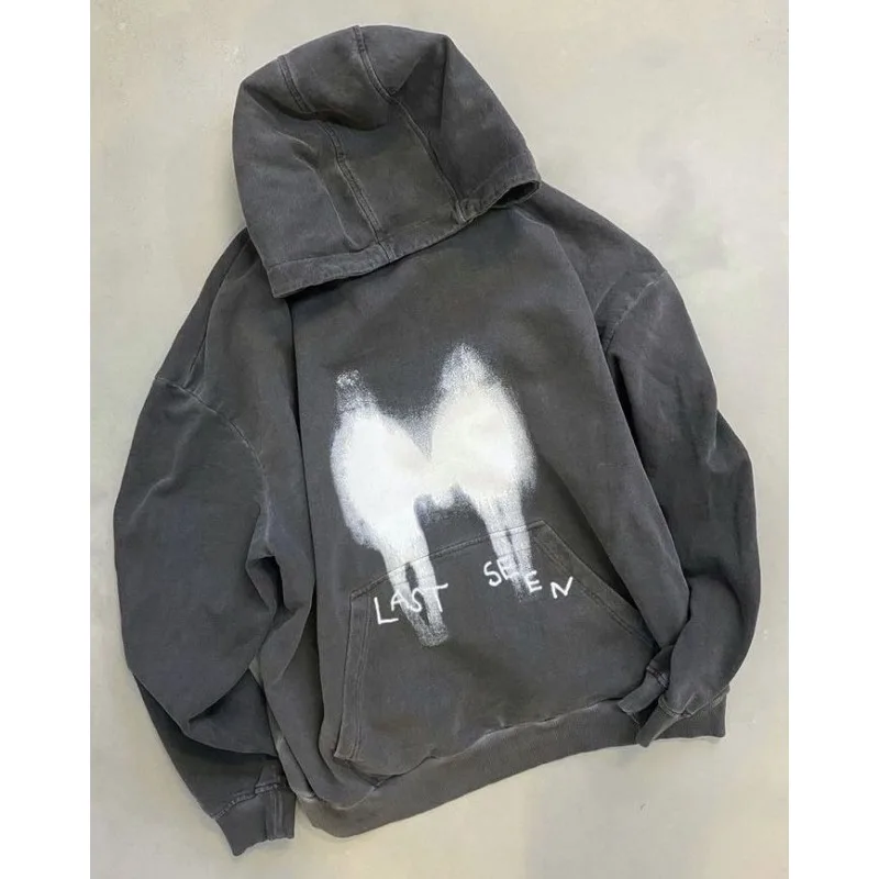 Autumn Gothic Style Shadow Pattern Hoodie for Women