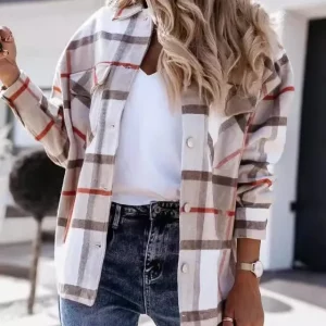 Autumn/Winter Plaid Shirt Coat | Women's Casual Loose Button Shirt