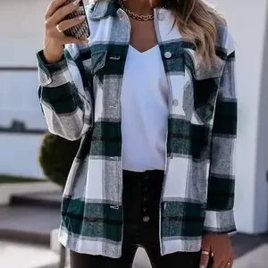 Autumn/Winter Plaid Shirt Coat | Women's Casual Loose Button Shirt