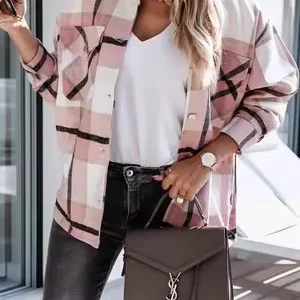 Autumn/Winter Plaid Shirt Coat | Women's Casual Loose Button Shirt