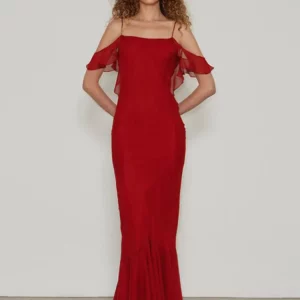 Backless Evening Maxi Dress Women Fashion Off-shoulder Bodycon Club Party Dress