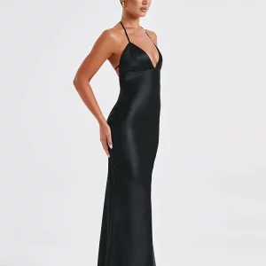 Backless Maxi Dress for Women | Spaghetti Strap Bodycon