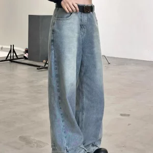 Bagyy High-waisted Y2K Jeans: Trendy Retro Wide-leg Pants