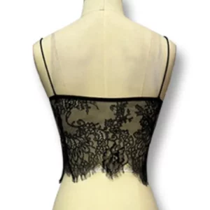 Black Lace Camisole: Sexy Spaghetti Strap V-Neck Tank Top