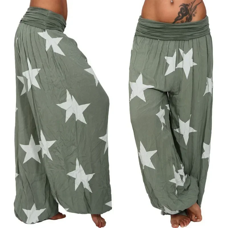 Boho Printed Harem Pants for Women - Casual Loose Fit