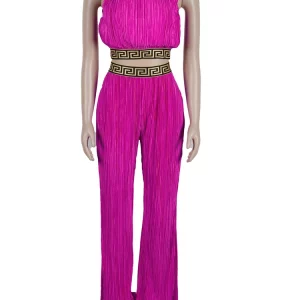 Bonnie Forest Sleeveless Printed Crop Top & Palazzo Pants Set