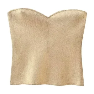 Bronzing Strapless Tank Top | Women's Sexy Backless Slim Fit Summer Clubwear