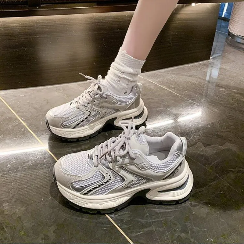 Casual Women's Breathable Platform Sneakers for Spring