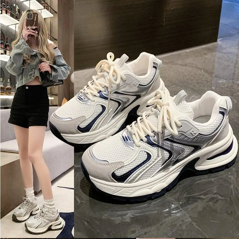 Casual Women's Breathable Platform Sneakers for Spring