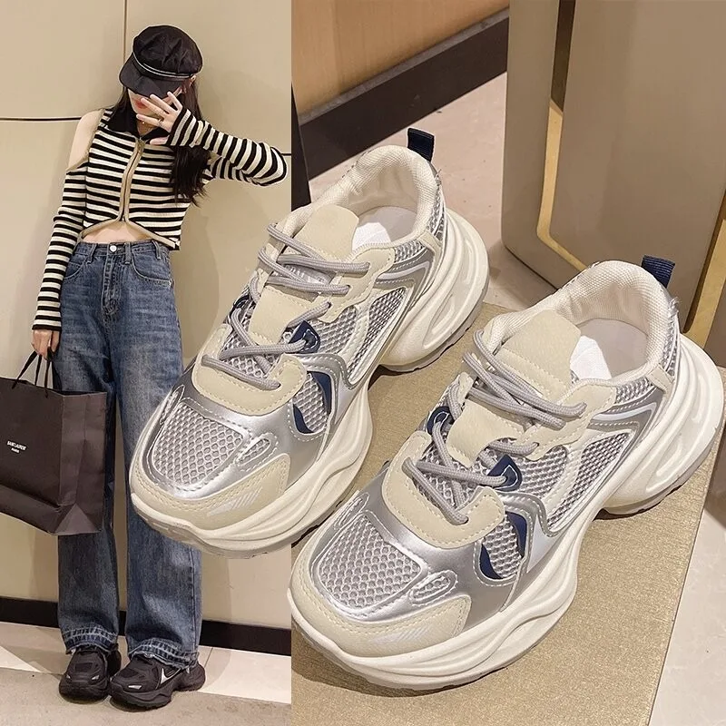 Casual Women's Platform Sneakers for Spring Outdoor Fashion