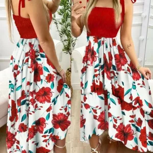 Chic Women's Irregular Strapless Dress - Sleeveless Skirt